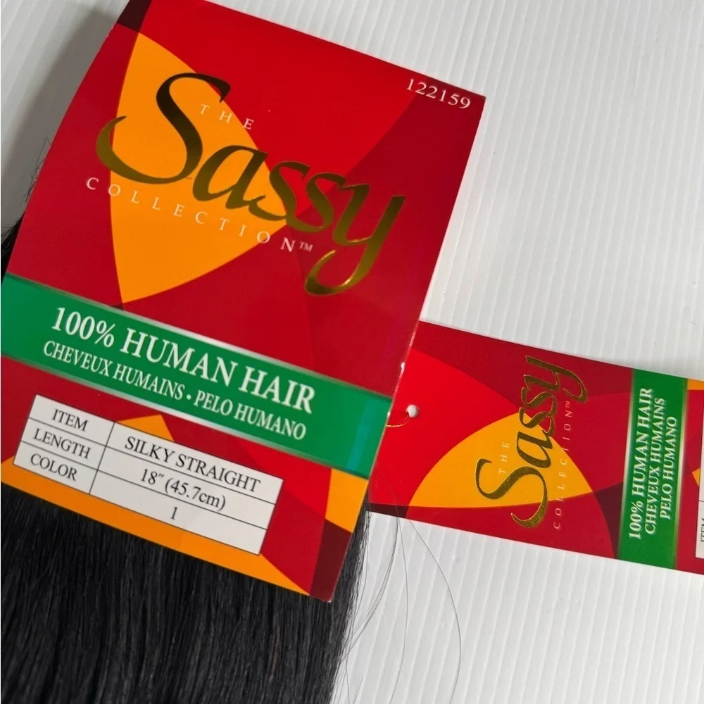 100% HUMAN HAIR | Black Weave Straight hair Extensions
